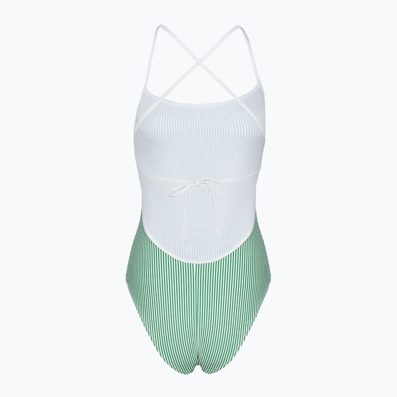Costum de baie dintr-o piesă pentru femei Tommy Hilfiger Straight One Piece seersucker radiant green/white 2