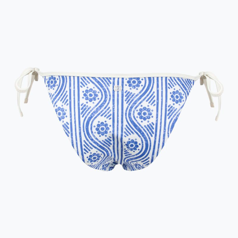 Partea de jos a costumului de baie Tommy Hilfiger Cheeky String Side Tie Print floral stripe blue spell 2