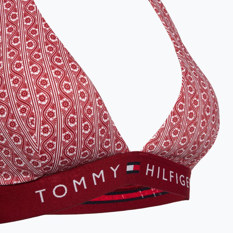 Partea de sus a costumului de baie Tommy Hilfiger Halter Rp Print floral stripe regatta red 3