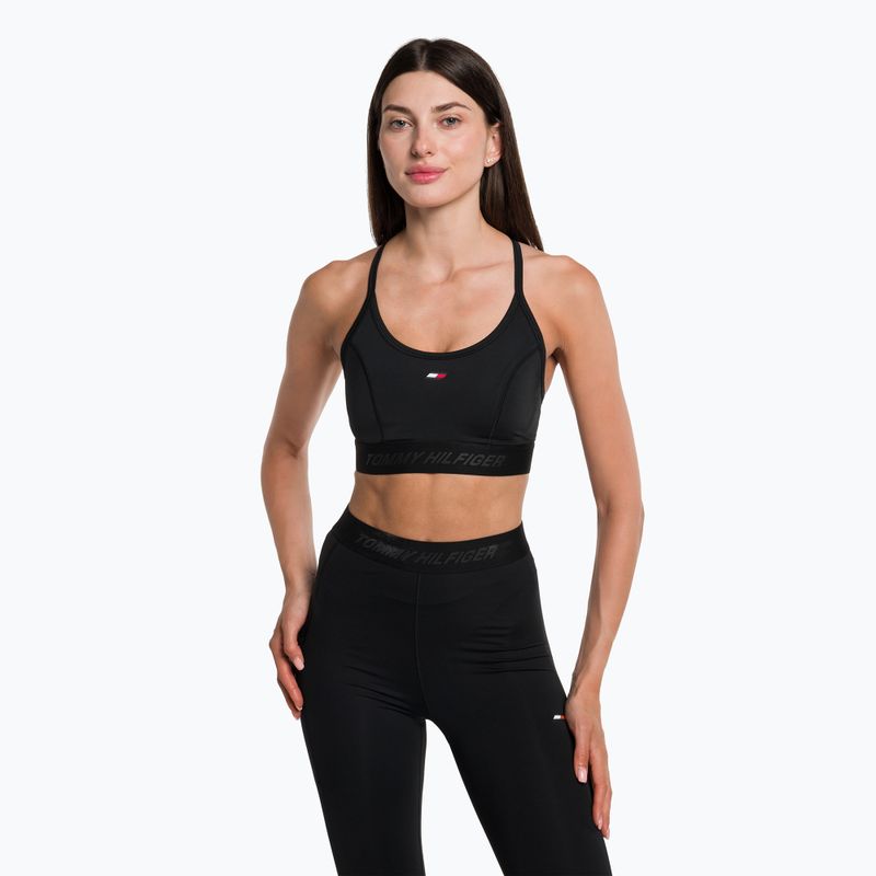 Tommy Hilfiger Lt Intensity Sutien fitness cu bretele reglabile negru