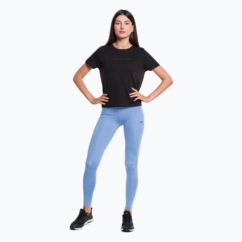 Tommy Hilfiger Performance Mesh Tee negru tricou de antrenament pentru femei 2