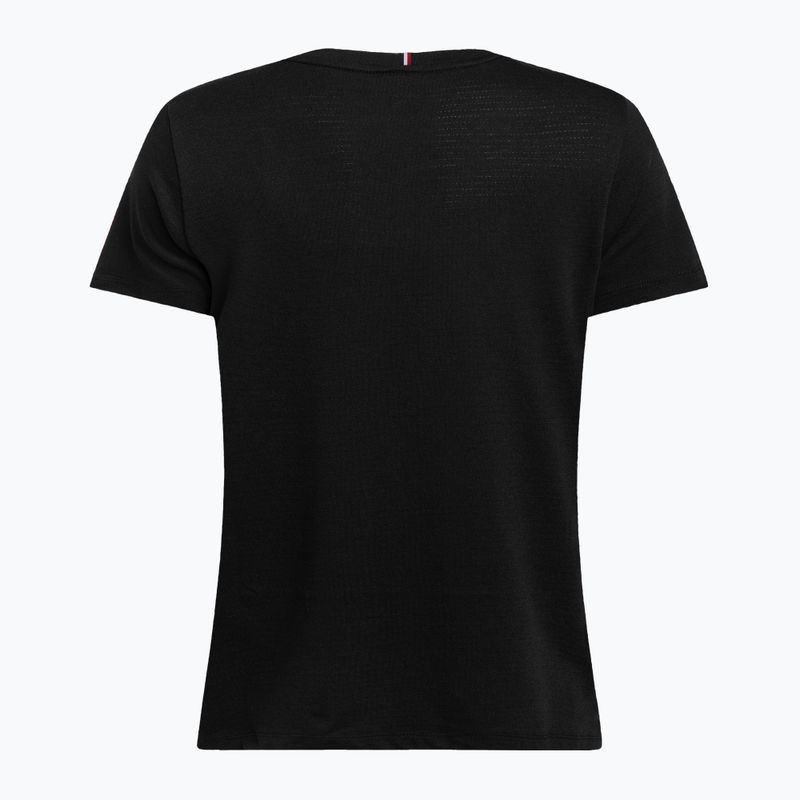 Tommy Hilfiger Performance Mesh Tee negru tricou de antrenament pentru femei 6