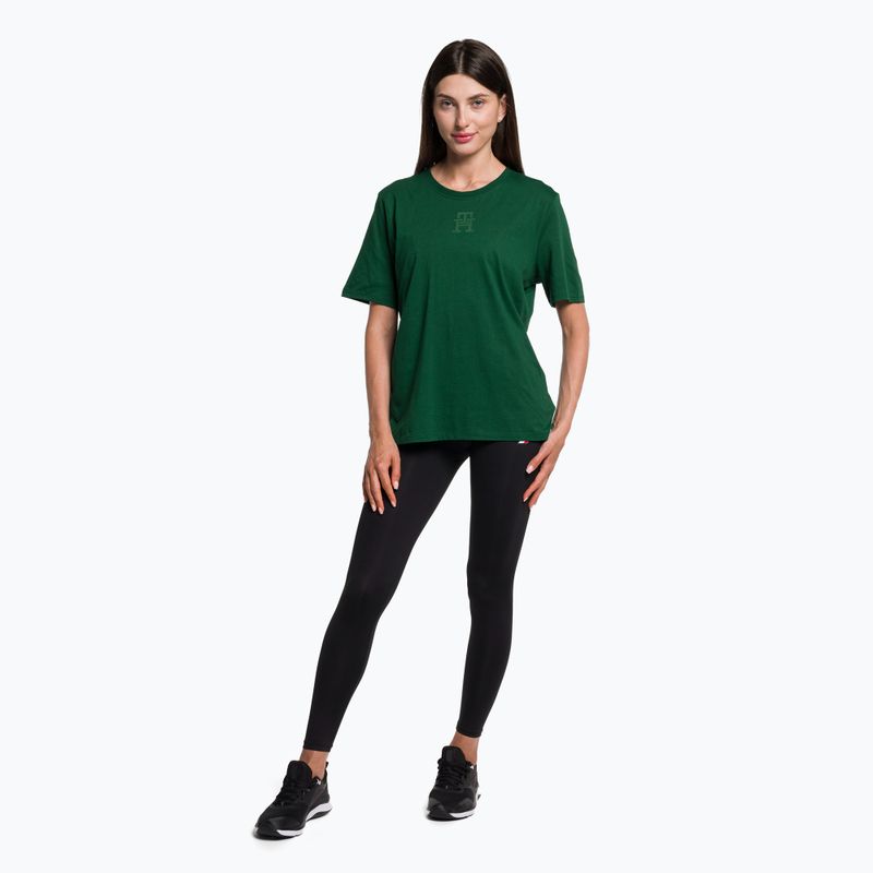 Tommy Hilfiger cămașă de antrenament pentru femei Regular Th Monogramă verde 2