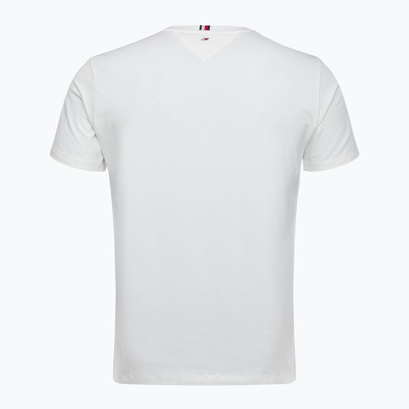 Tommy Hilfiger Colorblocked Colorblocked Mix Media S/S cămașă de antrenament pentru bărbați alb 6