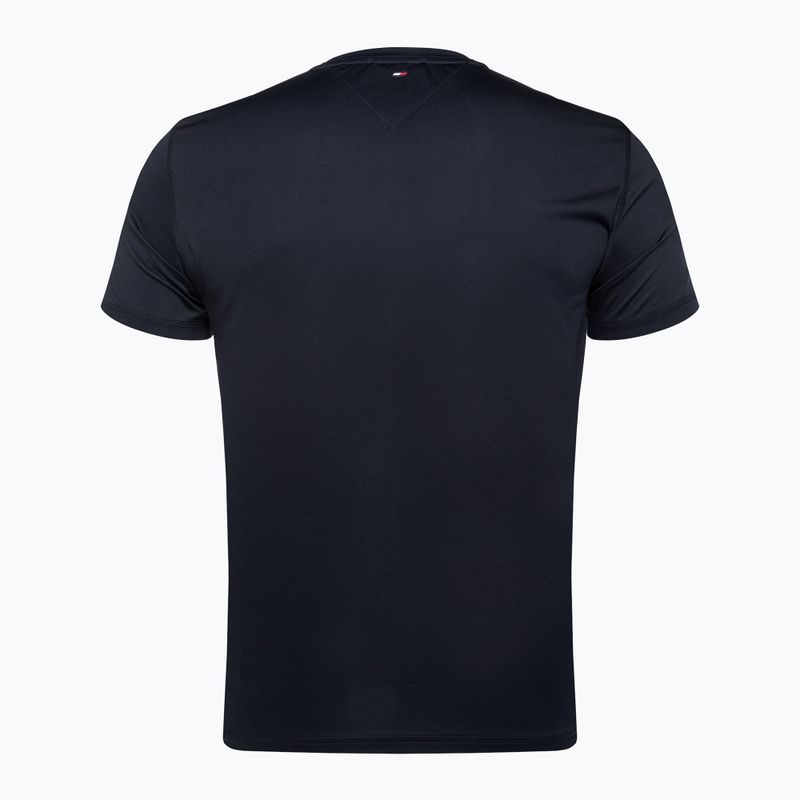 Tricou de antrenament Tommy Hilfiger Graphic albastru pentru bărbați 6