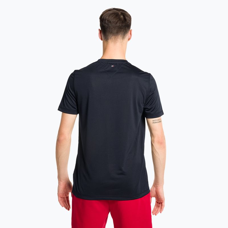 Tricou de antrenament Tommy Hilfiger Graphic albastru pentru bărbați 3