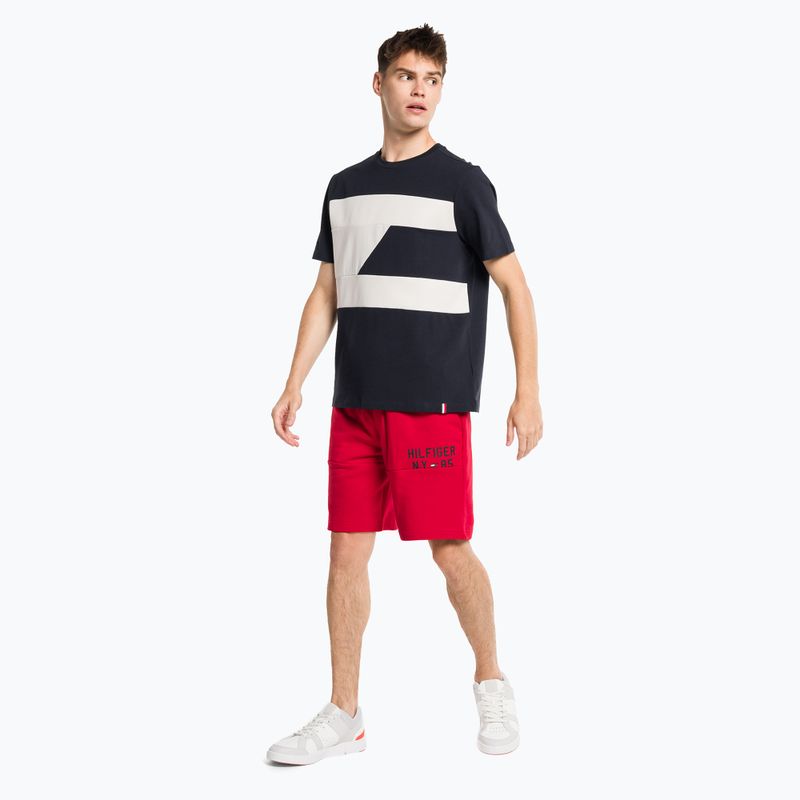 Tommy Hilfiger cămașă de antrenament pentru bărbați Colorblocked Mix Media S/S albastru 2