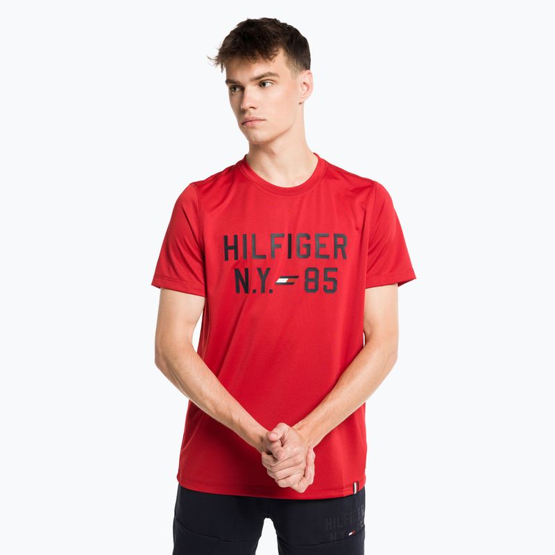 Tricou de antrenament Tommy Hilfiger Graphic roșu pentru bărbați