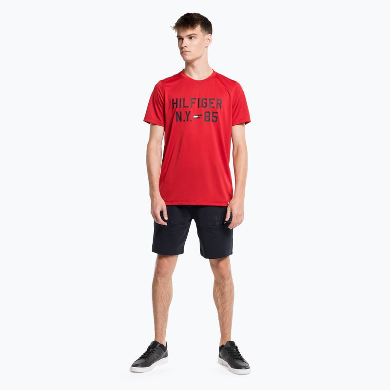 Tricou de antrenament Tommy Hilfiger Graphic roșu pentru bărbați 2