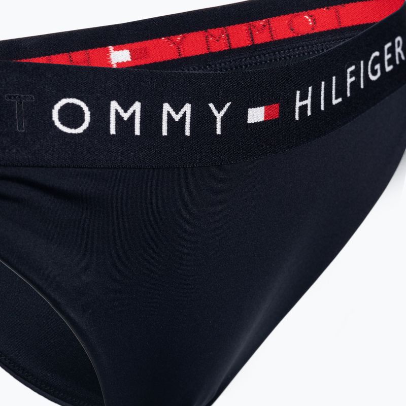 Tommy Hilfiger Side Tie Cheeky costum de baie albastru de jos