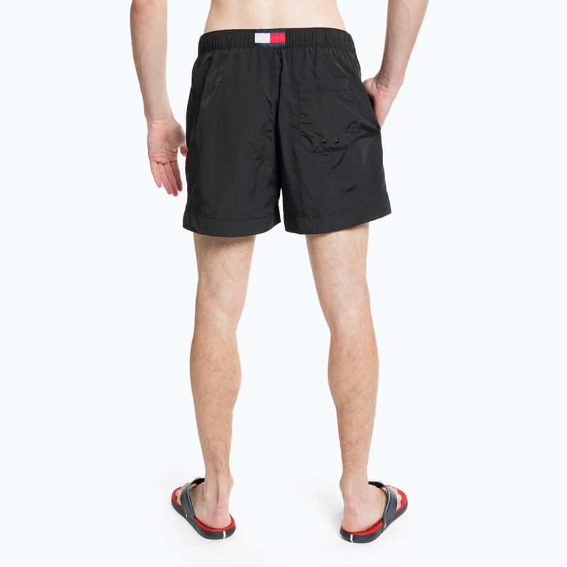 Pantaloni scurți de înot Tommy Hilfiger Medium cu cordon negru pentru bărbați 7