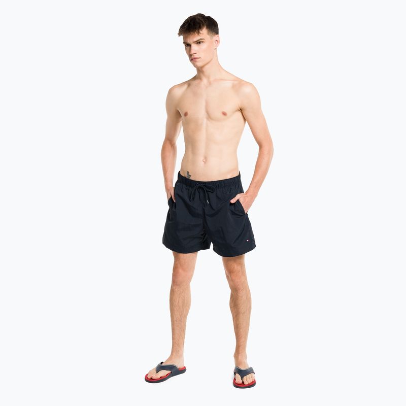 Pantaloni scurți de înot Tommy Hilfiger Medium cu cordon albastru pentru bărbați 5
