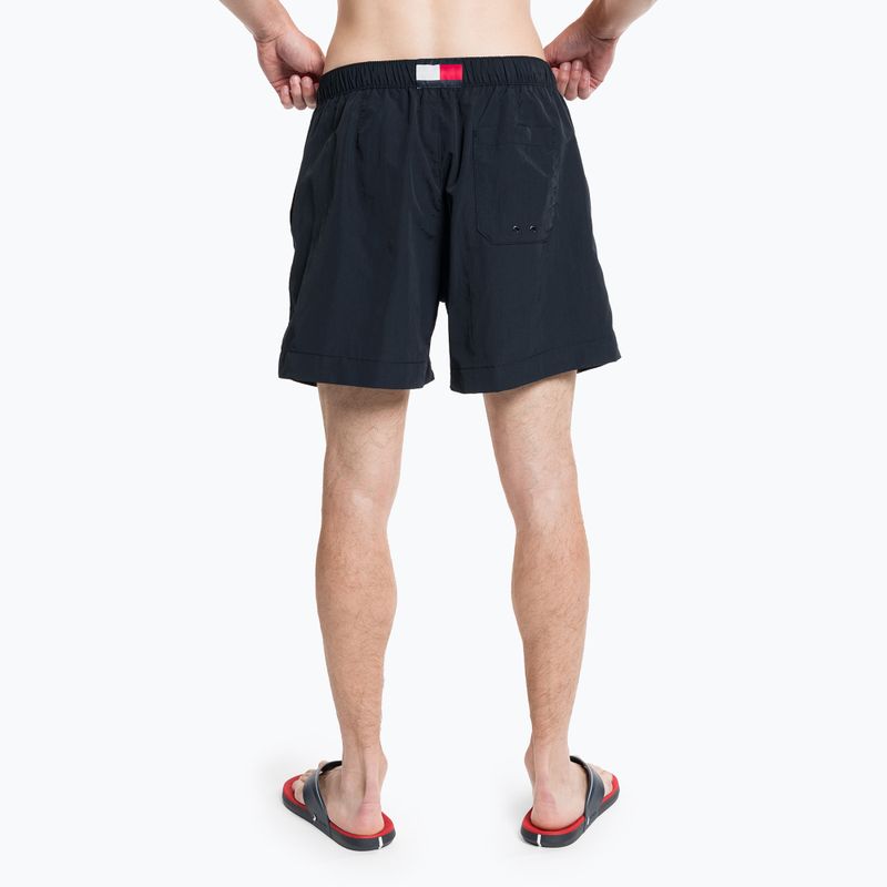 Pantaloni scurți de înot Tommy Hilfiger Medium cu cordon albastru pentru bărbați 6