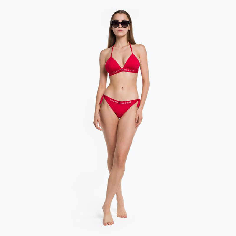 Tommy Hilfiger Side Tie Cheeky costum de baie de jos roșu