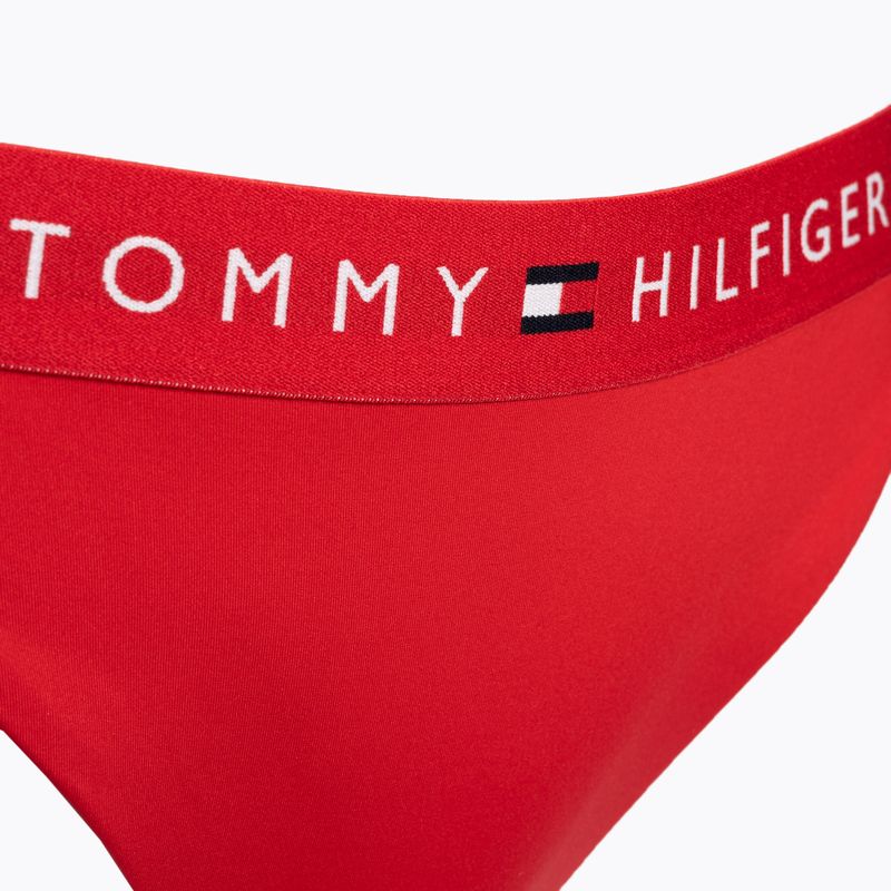 Tommy Hilfiger Side Tie Cheeky costum de baie de jos roșu