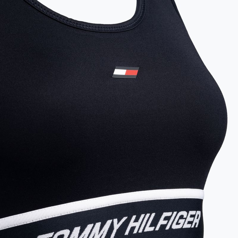 Tommy Hilfiger Mid Int Tape Racer Back sutien de fitness albastru 7