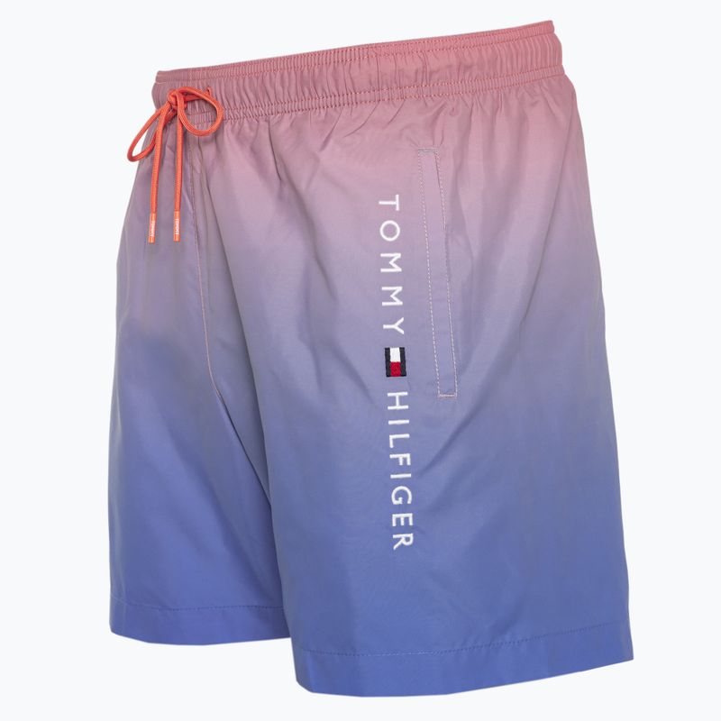 Pantaloni scurți de înot pentru bărbați Tommy Hilfiger Medium Drawstring Print ombre coral blossom/blue spell 3