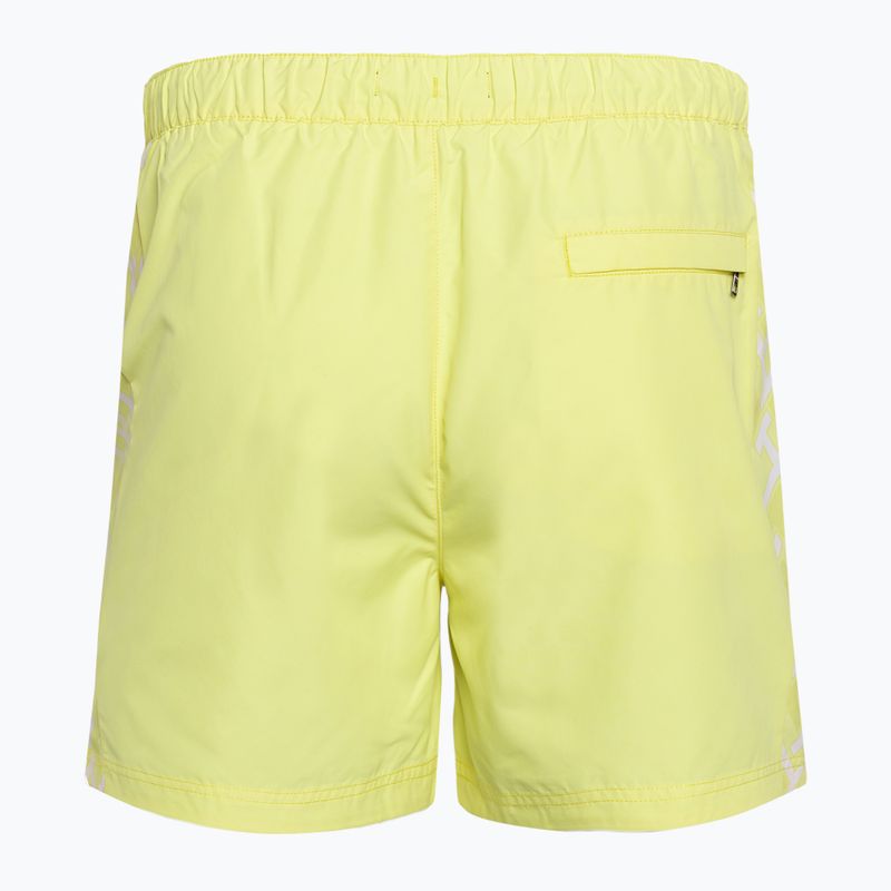 Pantaloni scurți de înot pentru bărbați Tommy Hilfiger SF Medium Drawstring Print reactive monogram yellow tulip 2