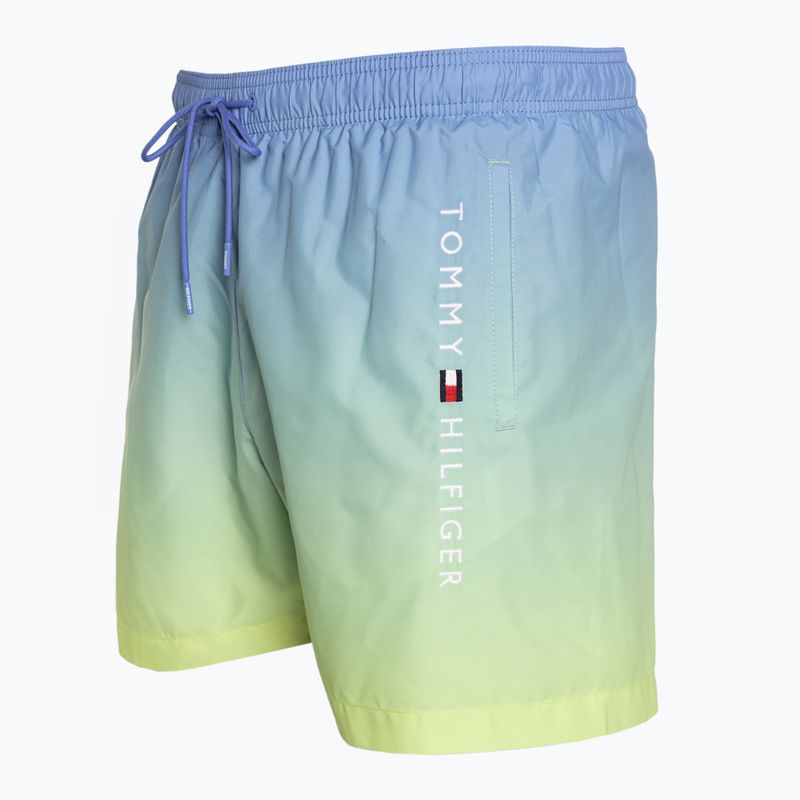 Pantaloni scurți de înot pentru bărbați Tommy Hilfiger Medium Drawstring Print ombre blue spell/yellow tulip 3