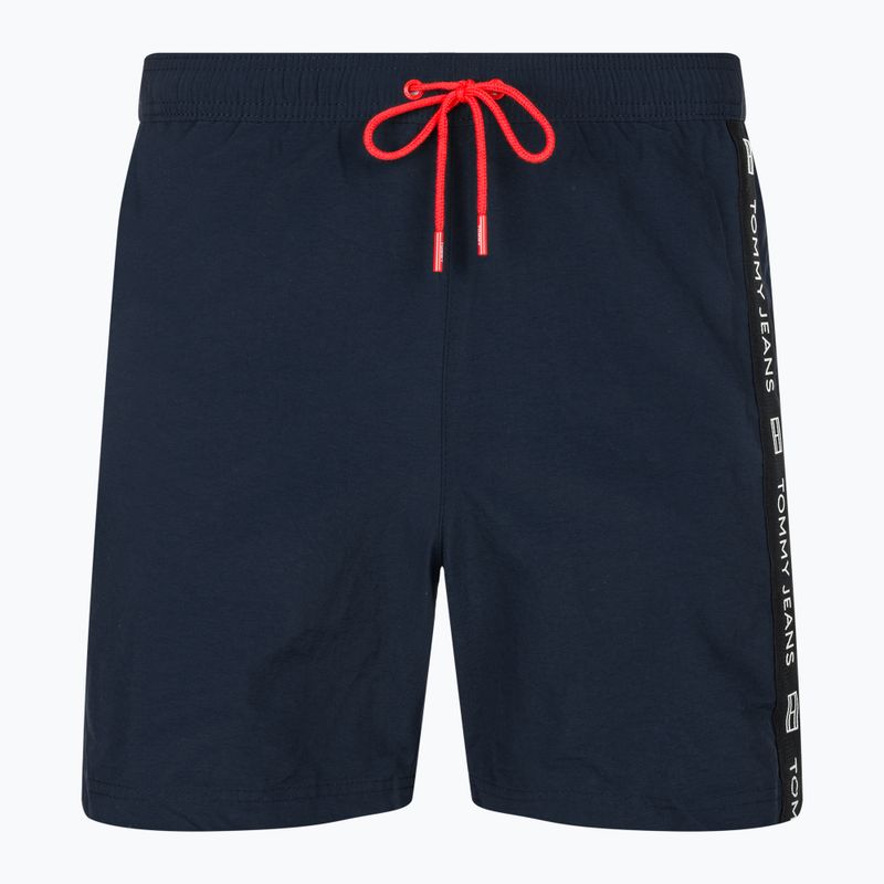 Pantaloni scurți de înot pentru bărbați Tommy Jeans SF Medium Drawstring Side Tape dark night navy