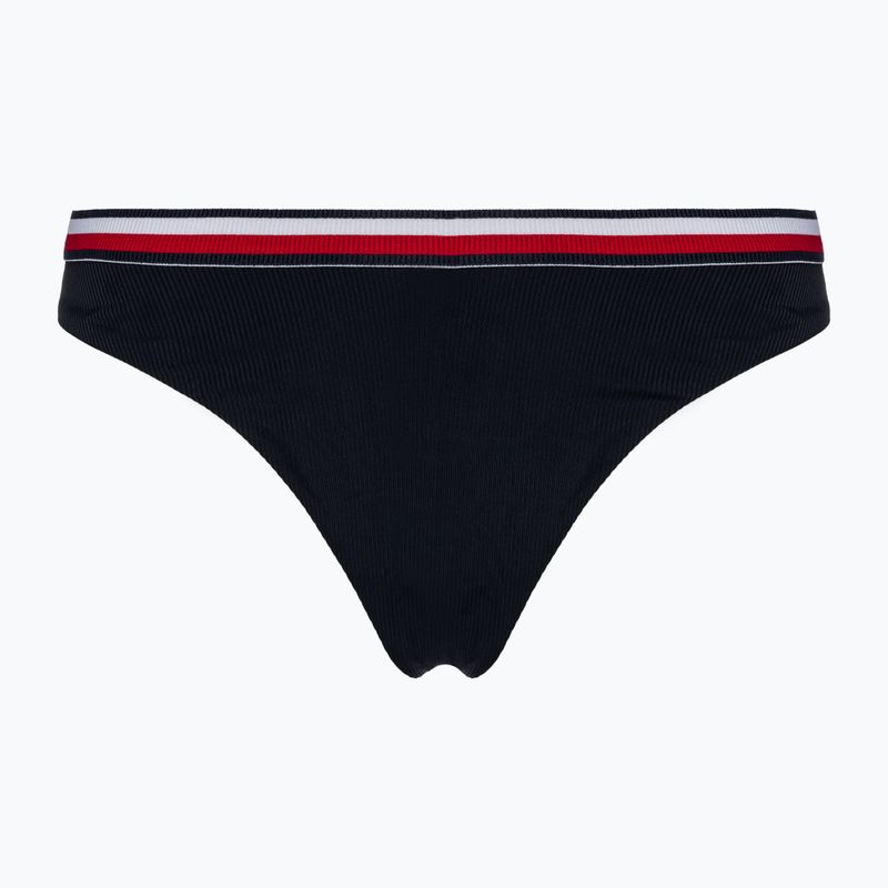 Partea de jos a costumului de baie Tommy Hilfiger Cheeky High Leg Bikini desert sky