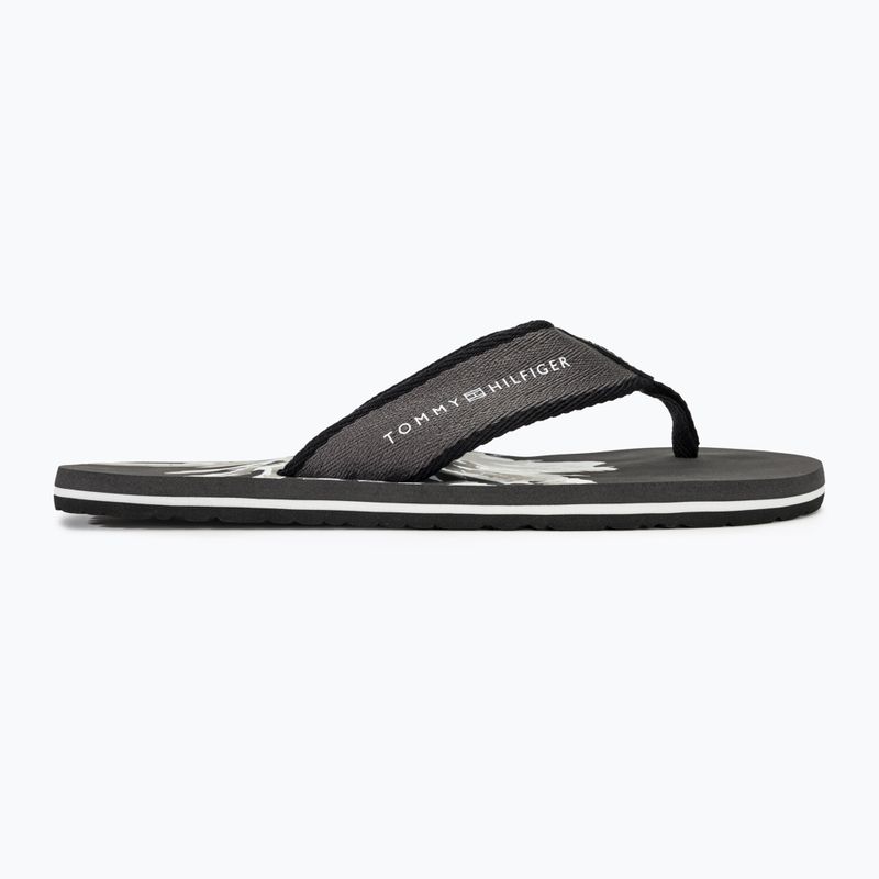 Papuci pentru bărbați Tommy Hilfiger Palm Print Beach Sandal dark ash 2