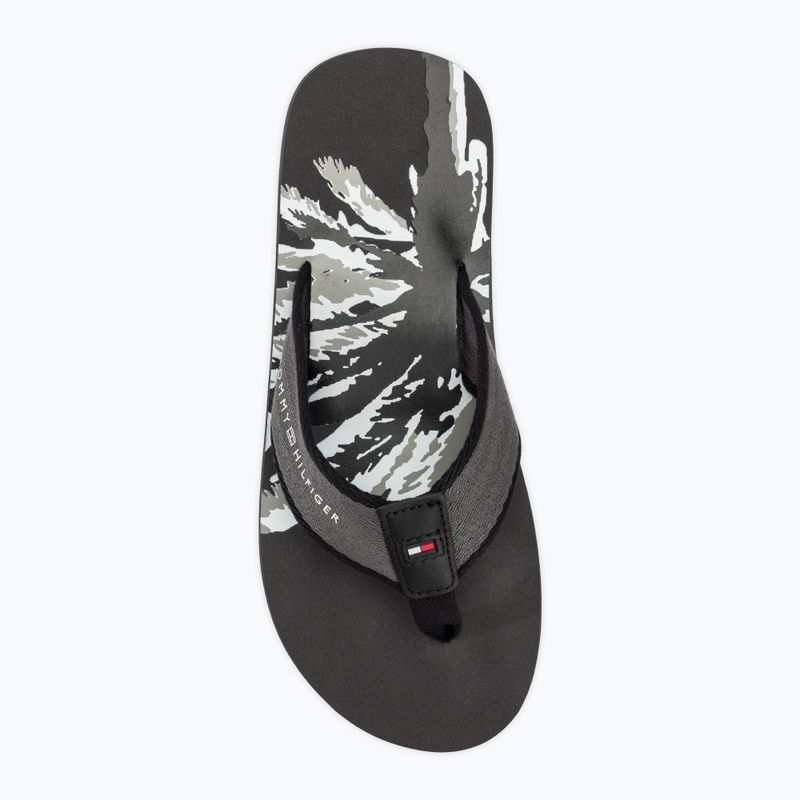 Papuci pentru bărbați Tommy Hilfiger Palm Print Beach Sandal dark ash 5