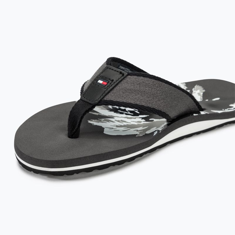 Papuci pentru bărbați Tommy Hilfiger Palm Print Beach Sandal dark ash 7