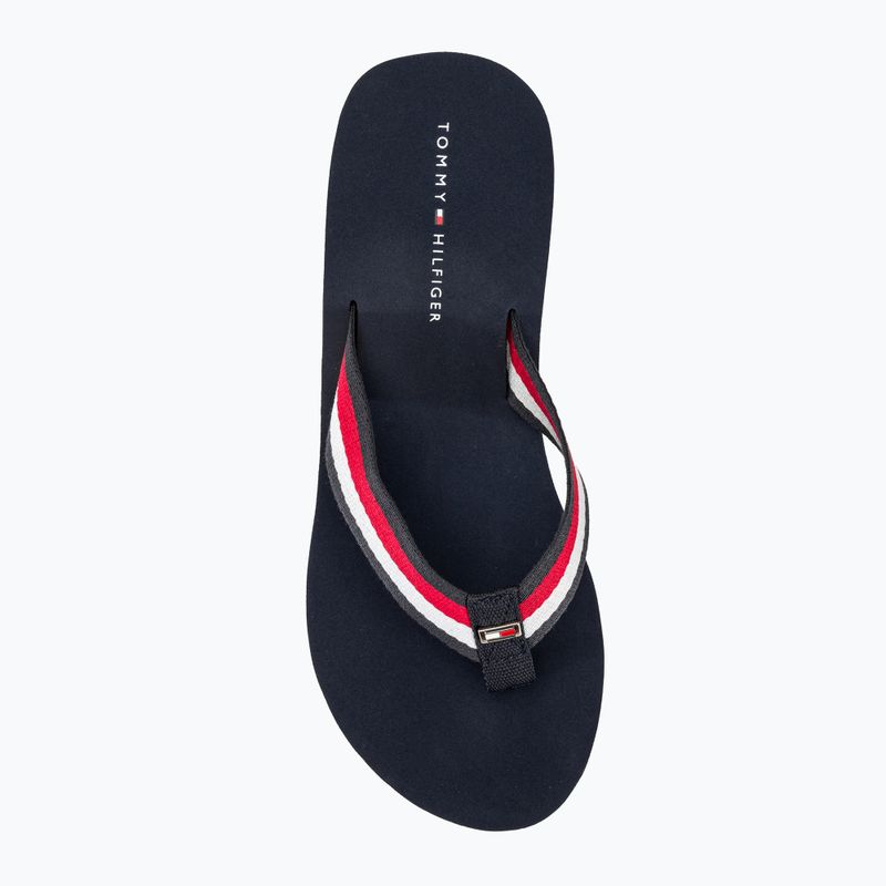 Papuci pentru femei Tommy Hilfiger Corporate Wedge Beach Sandal red/white/blue