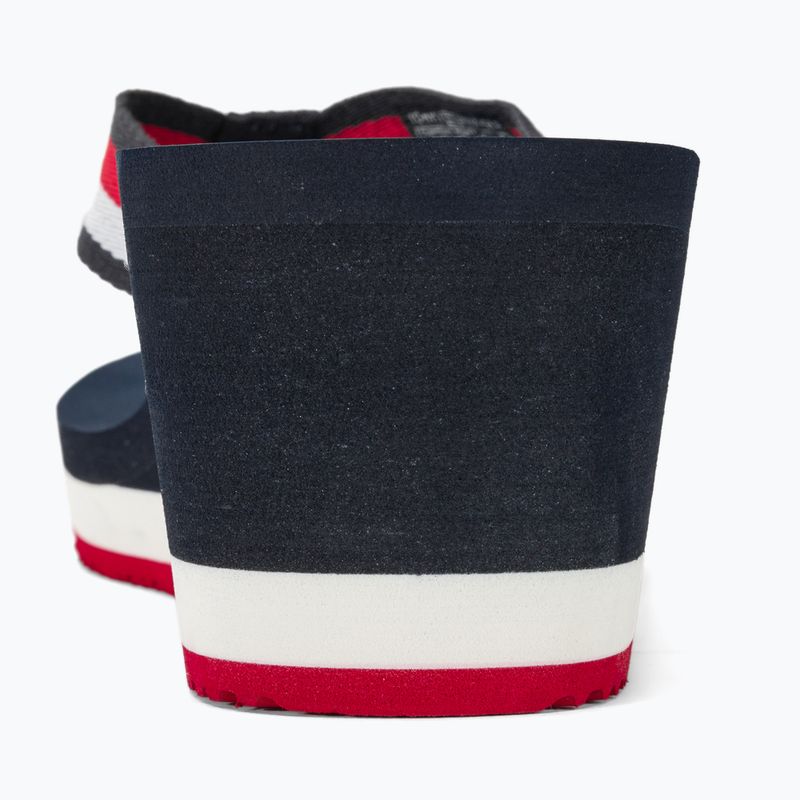 Papuci pentru femei Tommy Hilfiger Corporate Wedge Beach Sandal red/white/blue