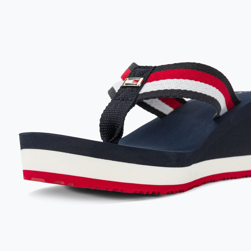 Papuci pentru femei Tommy Hilfiger Corporate Wedge Beach Sandal red/white/blue