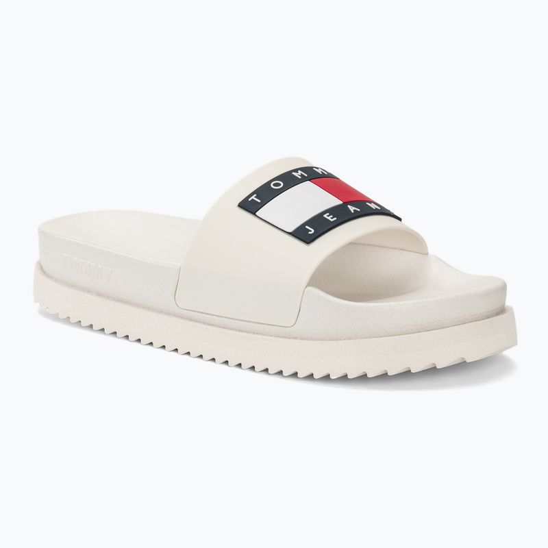 Șlapi pentru femei Tommy Jeans Elevated Flatform Slide ecru