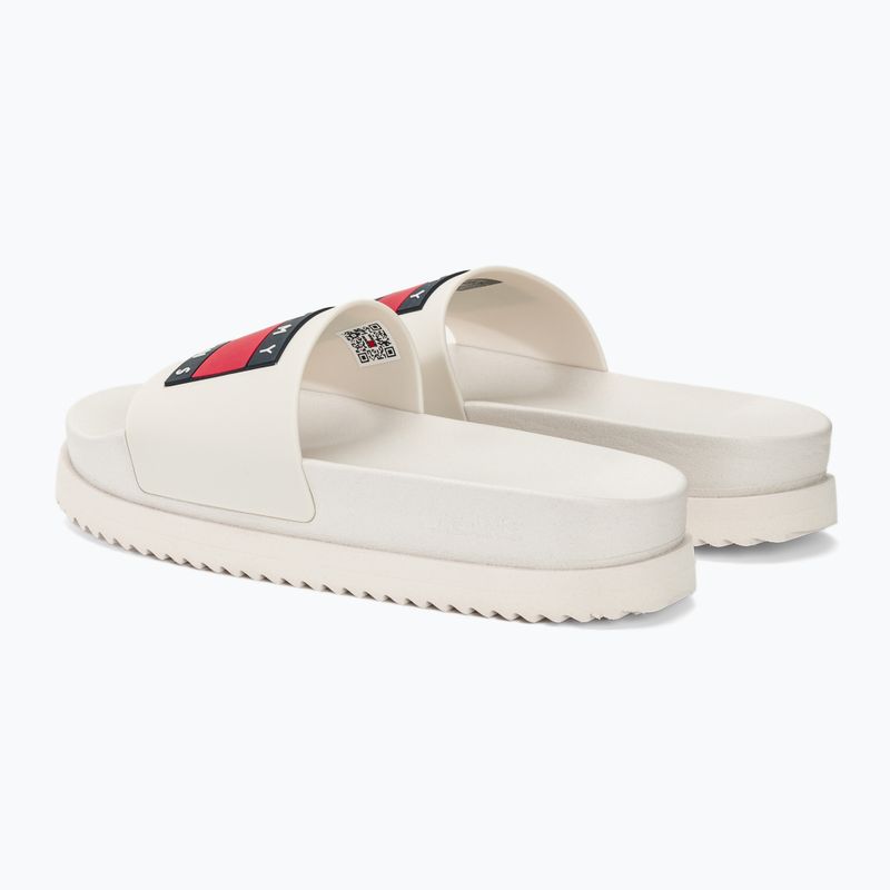 Șlapi pentru femei Tommy Jeans Elevated Flatform Slide ecru 3