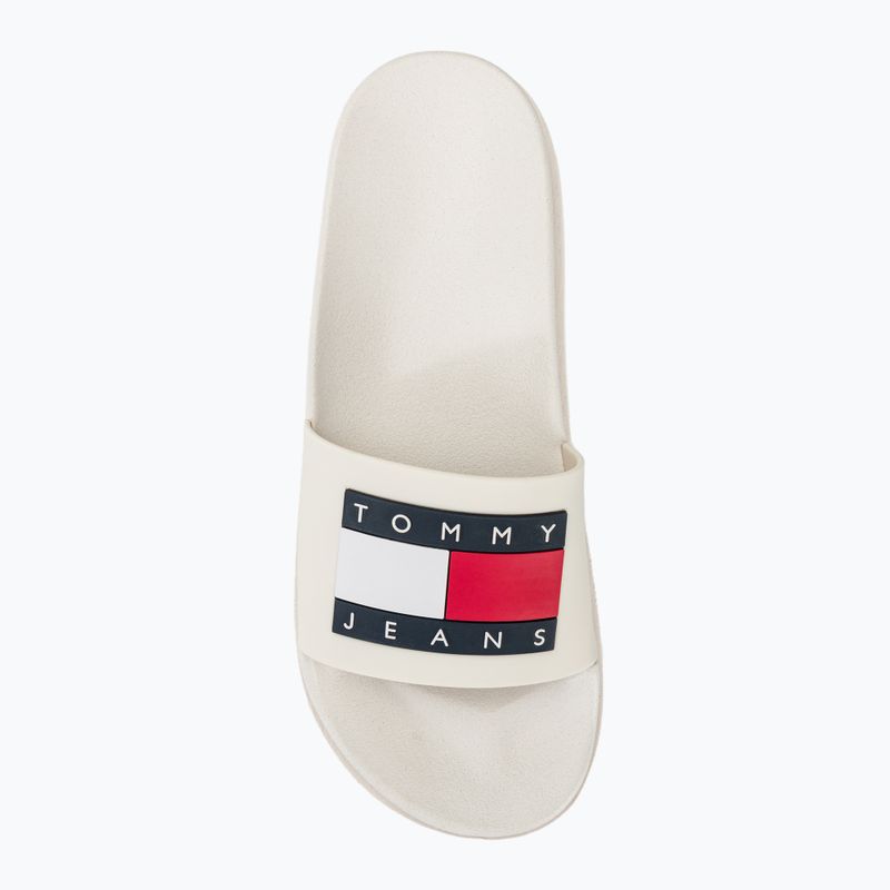 Șlapi pentru femei Tommy Jeans Elevated Flatform Slide ecru 6