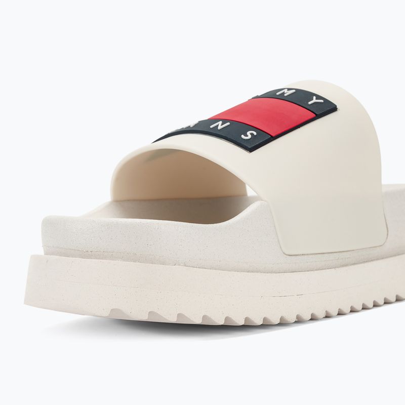 Șlapi pentru femei Tommy Jeans Elevated Flatform Slide ecru 8