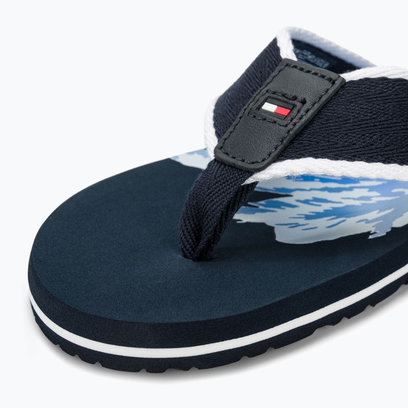 Papuci pentru bărbați Tommy Hilfiger Palm Print Beach Sandal desert sky 7