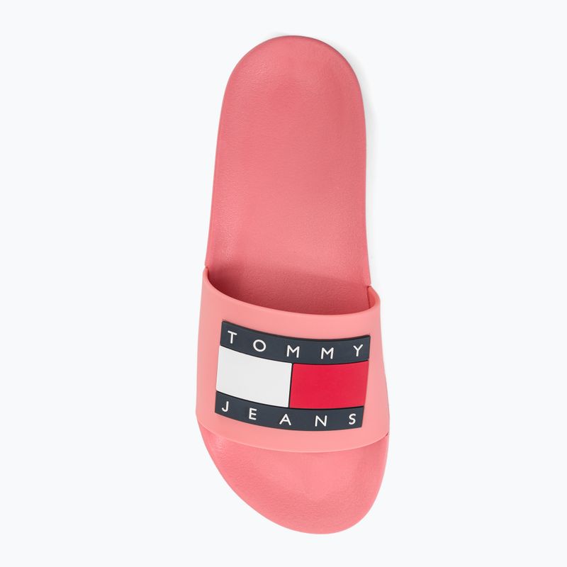 Șlapi pentru femei Tommy Jeans Flag Pool Slide Ess tickled pink