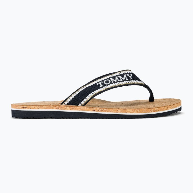 Papuci pentru femei Tommy Hilfiger Cork Beach Sandal space blue 2