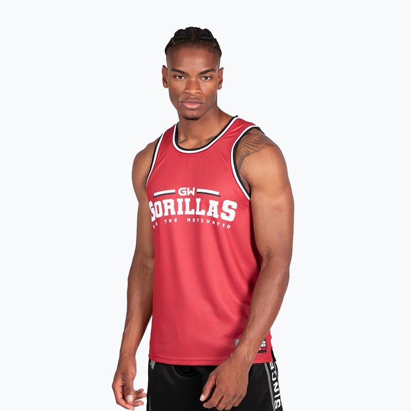 Tank top de antrenament pentru bărbați Gorilla Wear Keene red/black 2