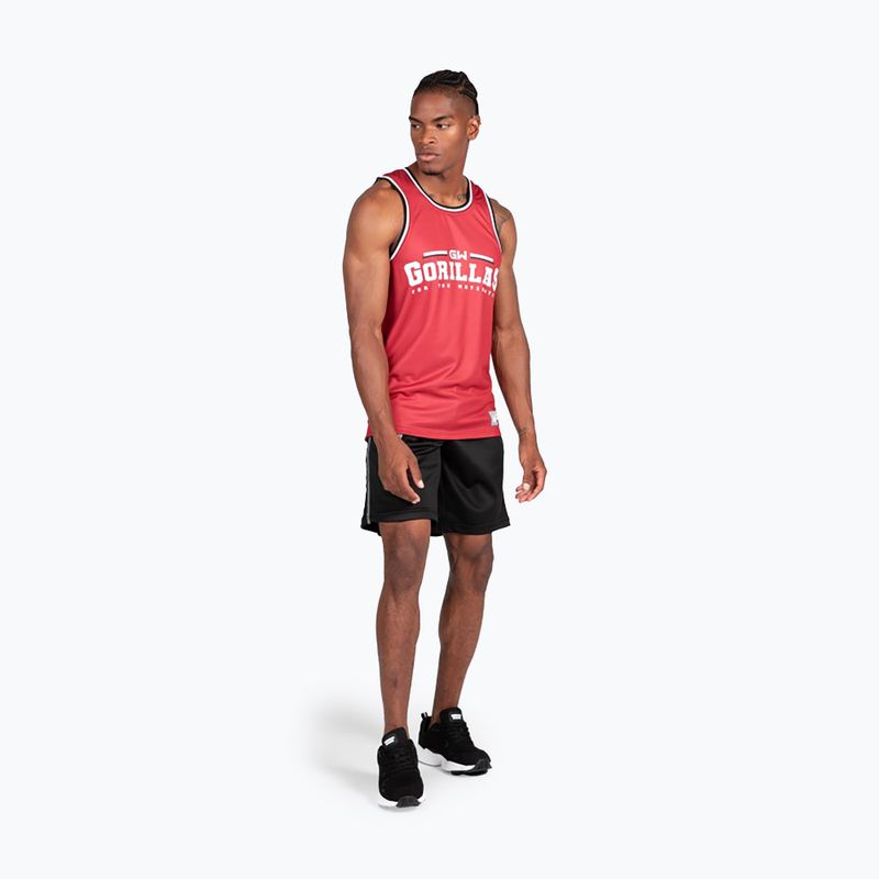 Tank top de antrenament pentru bărbați Gorilla Wear Keene red/black 3