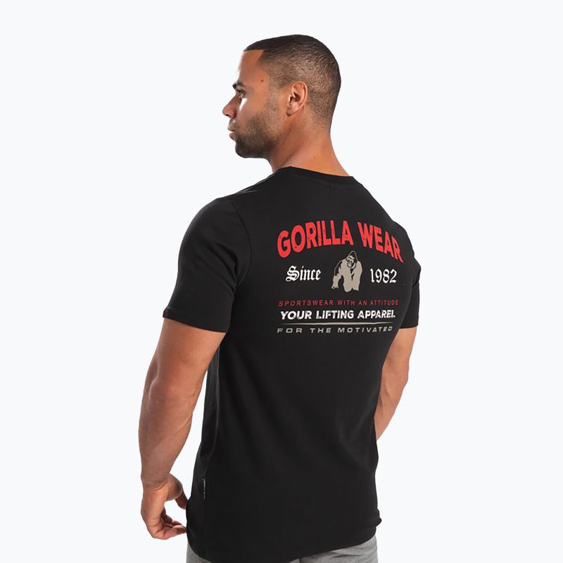 Tricou de antrenament pentru bărbați Gorilla Wear Warren black 3