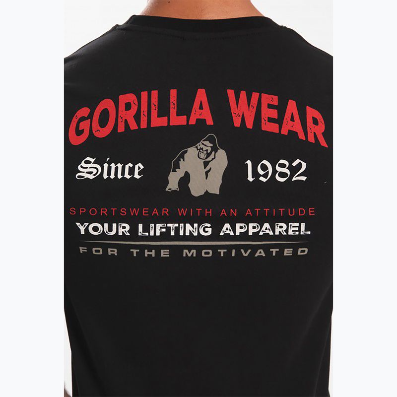 Tricou de antrenament pentru bărbați Gorilla Wear Warren black 5