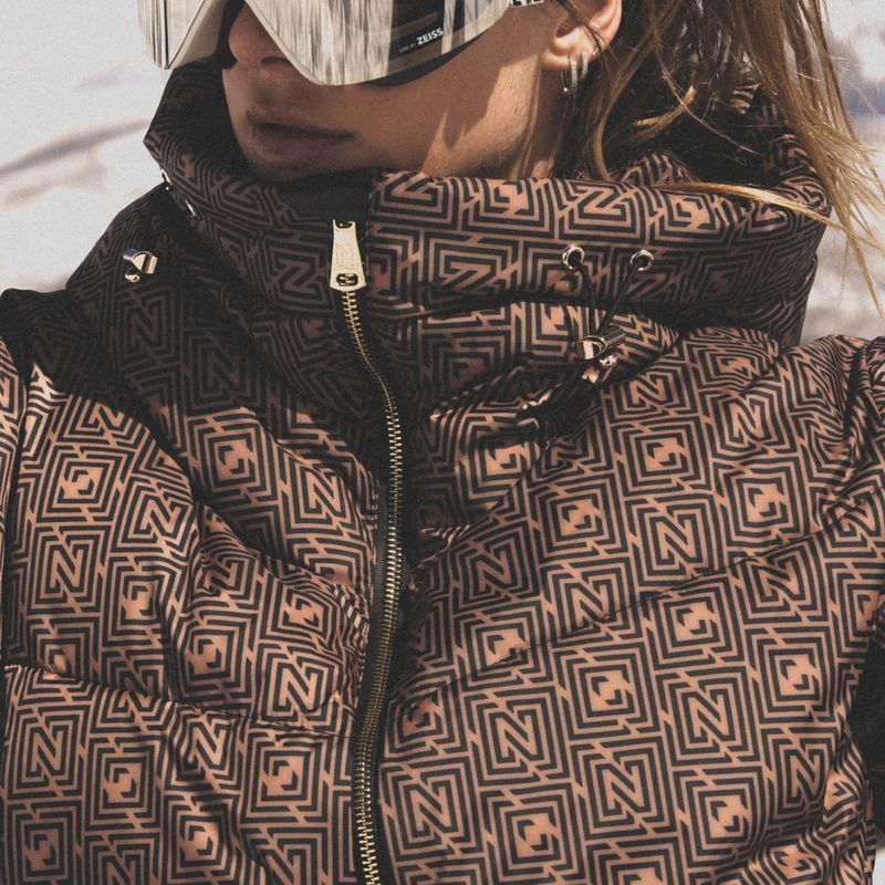 Geacă de schi pentru femei Nikkie Newport Logo camel 8