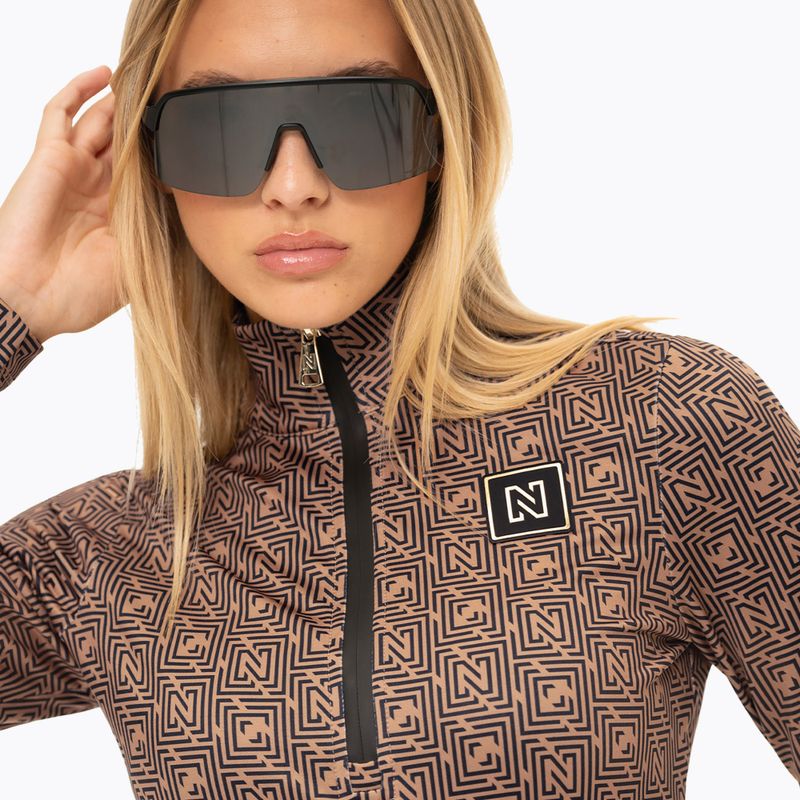 Bluză de schi pentru femei Nikkie Nantes Logo Ski Pully camel 2