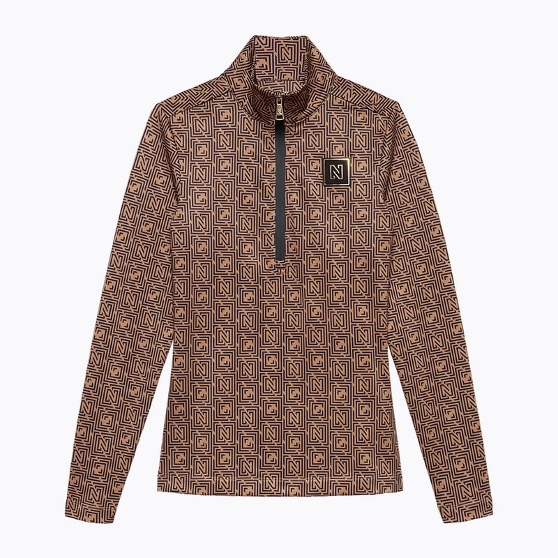 Bluză de schi pentru femei Nikkie Nantes Logo Ski Pully camel 3