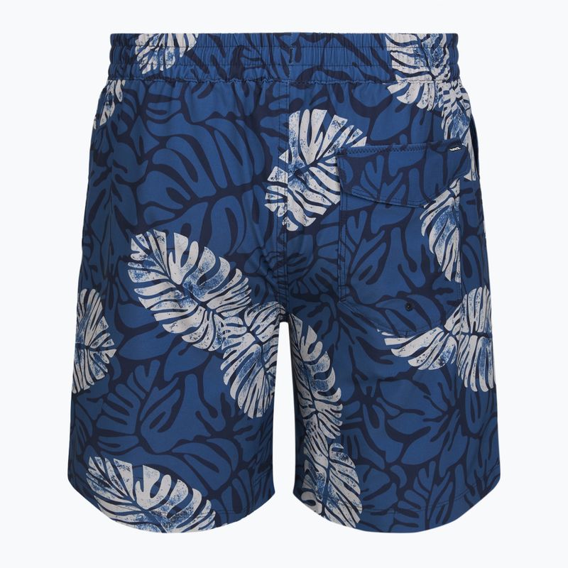 Pantaloni scurți de baie pentru bărbați Hurley Dypsis Leaves Volley Swim Short Navy 2