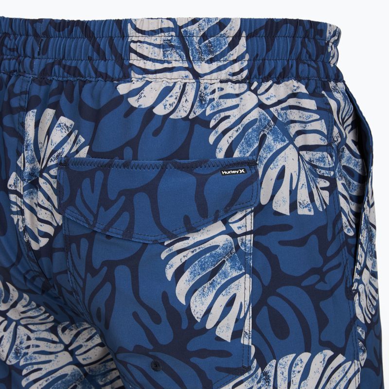 Pantaloni scurți de baie pentru bărbați Hurley Dypsis Leaves Volley Swim Short Navy 4