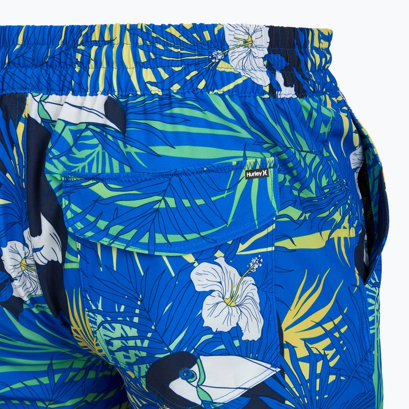 Pantaloni scurți de baie pentru bărbați Hurley Cuba Volley Swim Short Blue 4