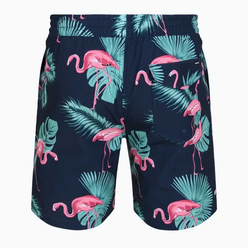 Pantaloni scurți de baie pentru bărbați Hurley Flamingo Volley Swim Hort Navy 2