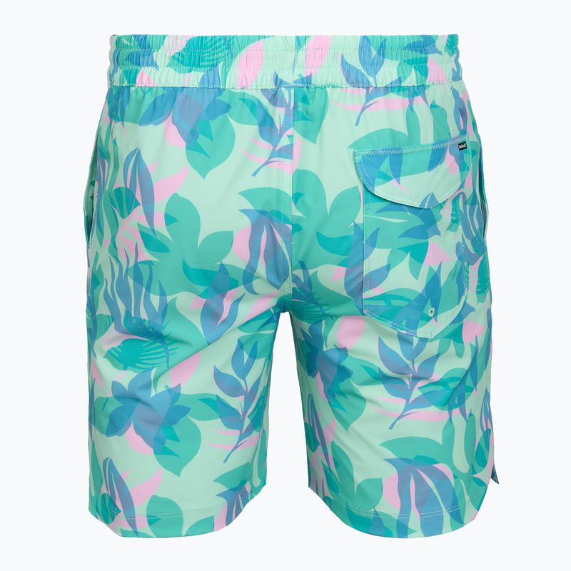 Pantaloni scurți de baie pentru bărbați Hurley Aticama Volley Swim Short Blue/Aqua 2